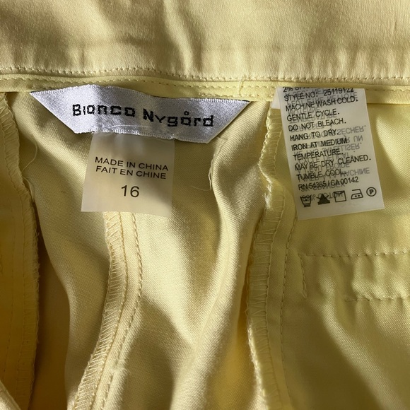 NWT⭐️ $69 Bianca Nygard
Pants, Lemon Chiffon -SIZE 16 - Picture 4 of 7